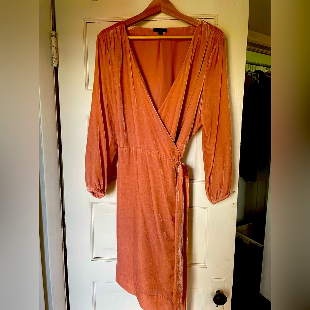 J.Crew Wrap dress in drapey velvet size 18